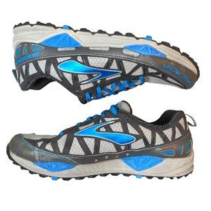 Brooks Cascadia 8 Mens Size 13 Blue Silver Trail Running Shoes